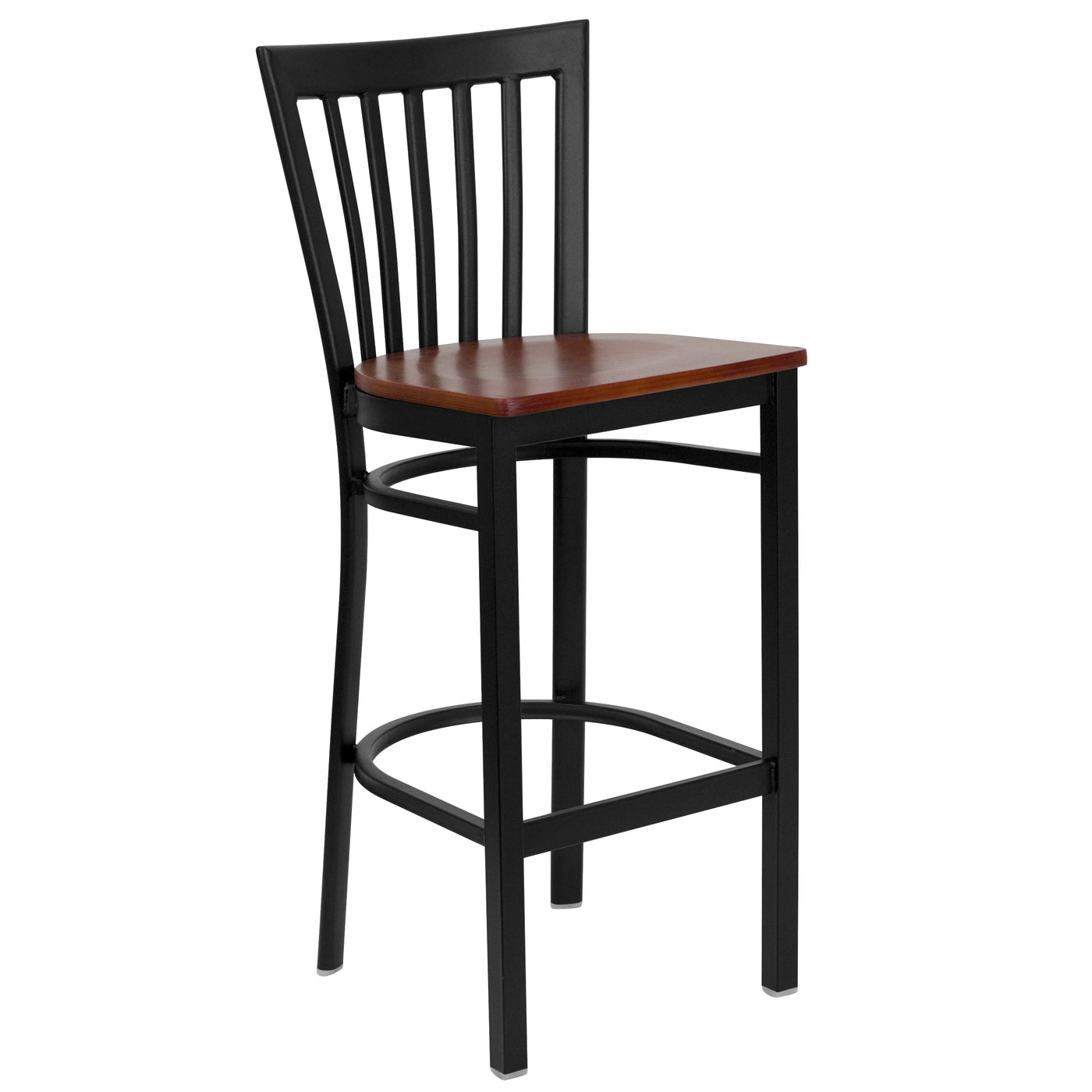 School House Back Metal Restaurant Barstool