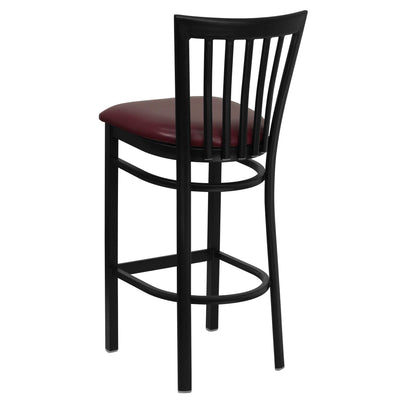 School House Back Metal Restaurant Barstool