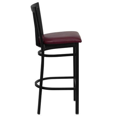 School House Back Metal Restaurant Barstool