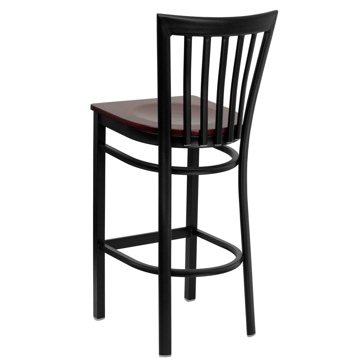 School House Back Metal Restaurant Barstool