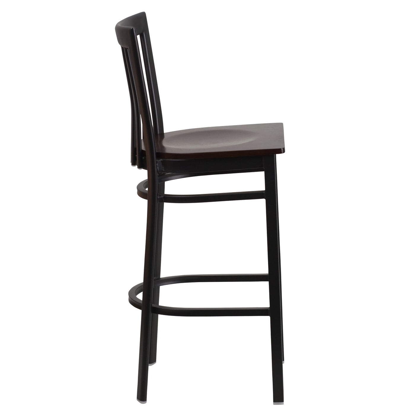 School House Back Metal Restaurant Barstool