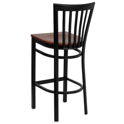 School House Back Metal Restaurant Barstool