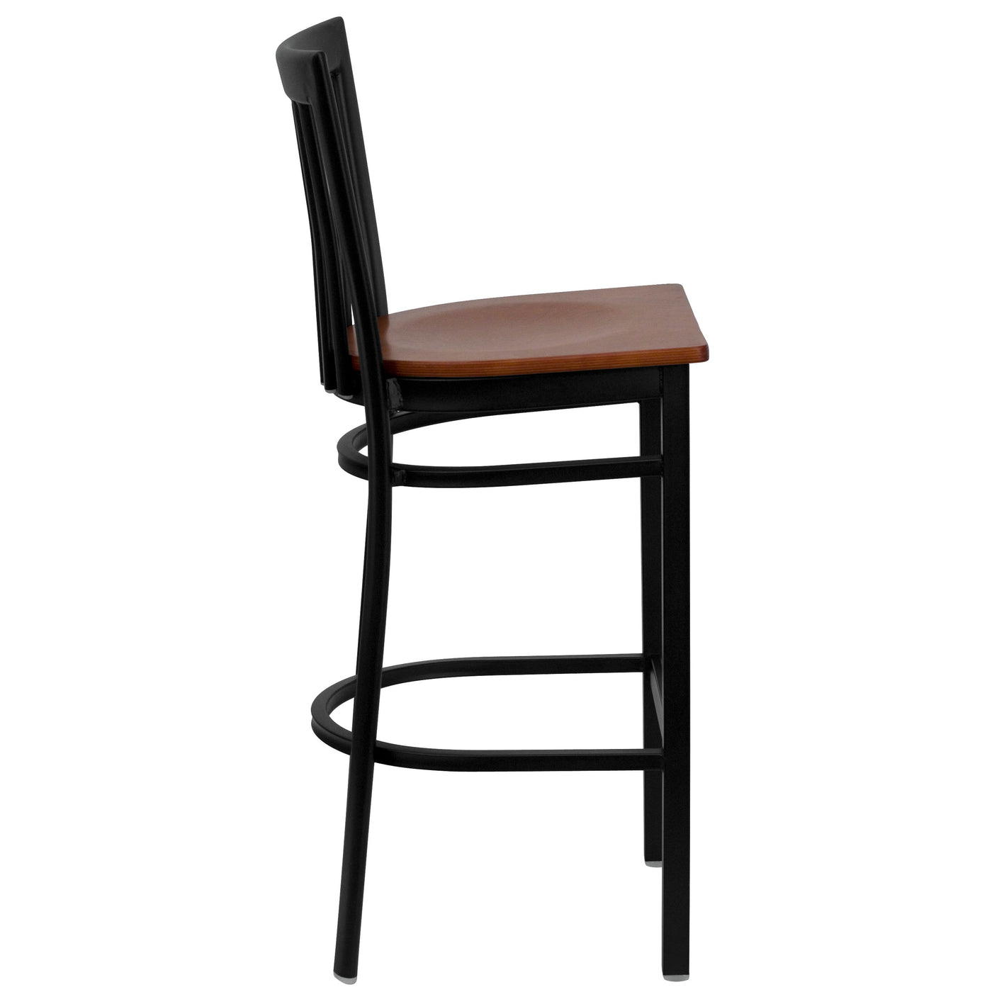 School House Back Metal Restaurant Barstool