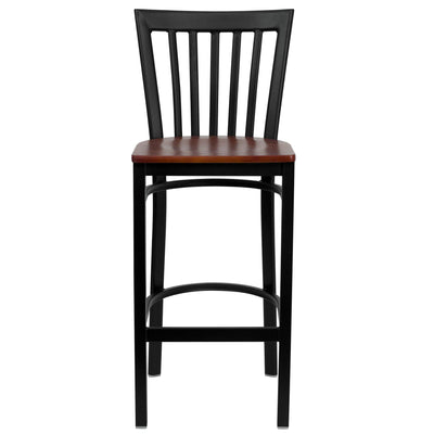 School House Back Metal Restaurant Barstool