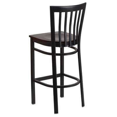 School House Back Metal Restaurant Barstool