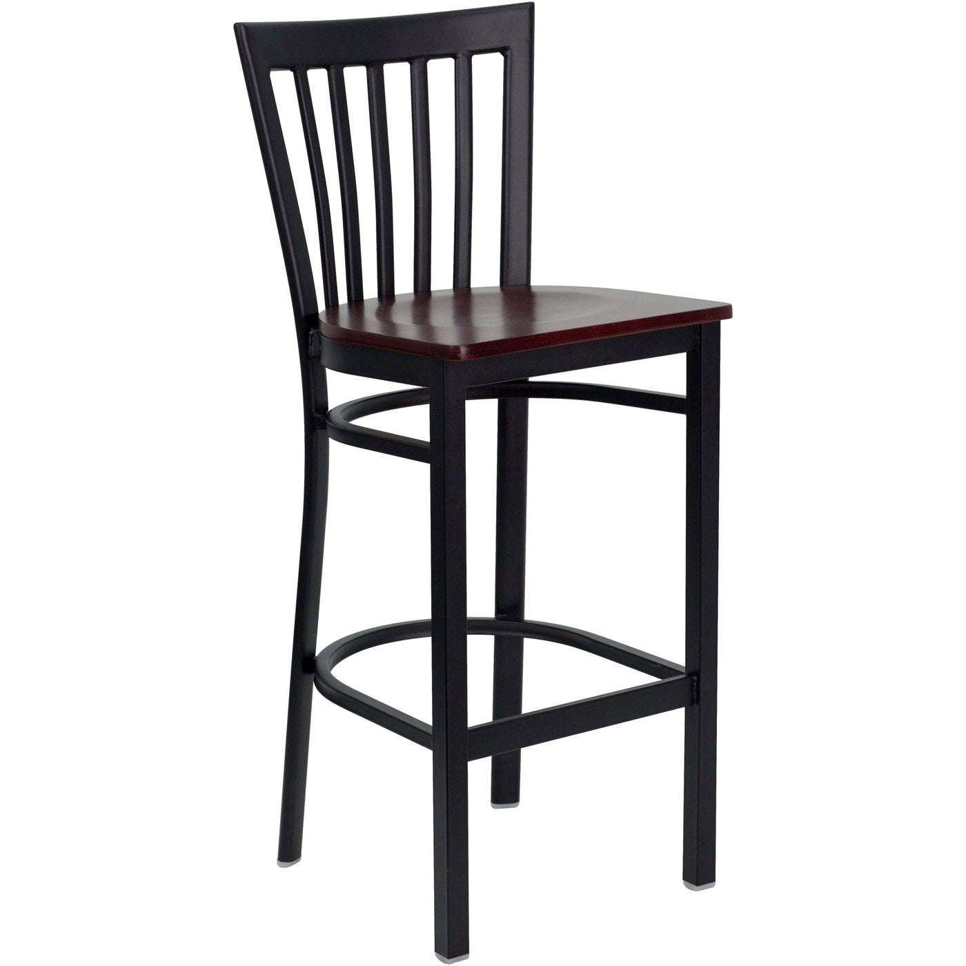 School House Back Metal Restaurant Barstool