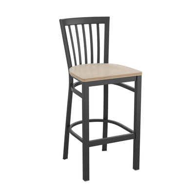 School House Back Metal Restaurant Barstool