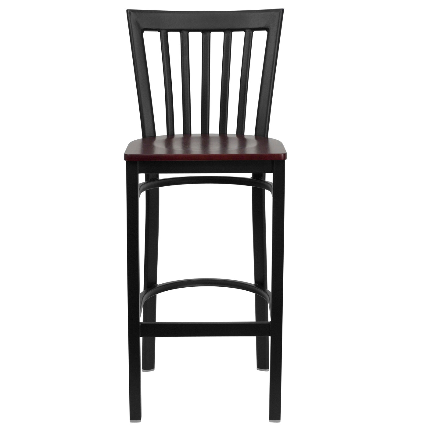 School House Back Metal Restaurant Barstool