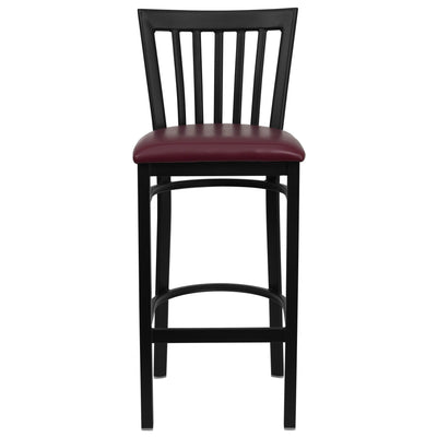 School House Back Metal Restaurant Barstool