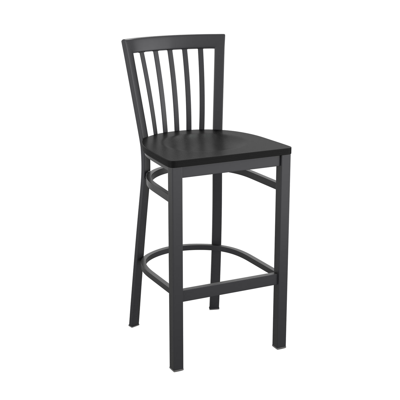 School House Back Metal Restaurant Barstool