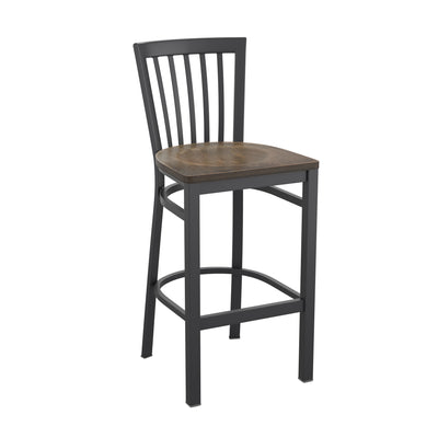 School House Back Metal Restaurant Barstool