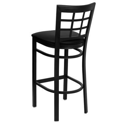 Window Back Metal Restaurant Barstool