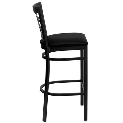 Window Back Metal Restaurant Barstool