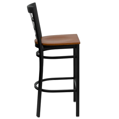 Window Back Metal Restaurant Barstool