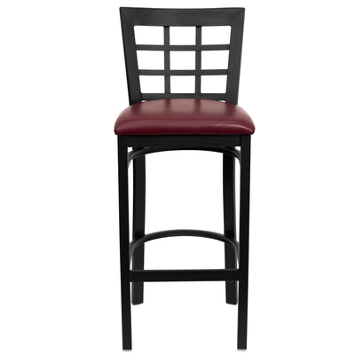 Window Back Metal Restaurant Barstool