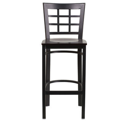 Window Back Metal Restaurant Barstool