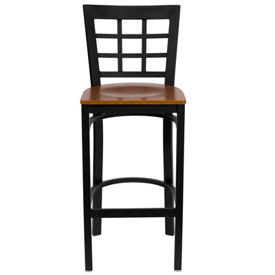 Window Back Metal Restaurant Barstool