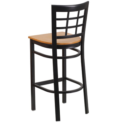 Window Back Metal Restaurant Barstool