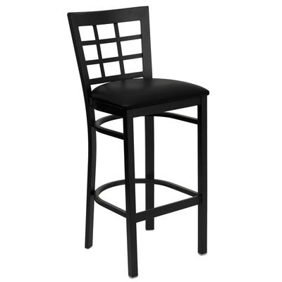 Window Back Metal Restaurant Barstool